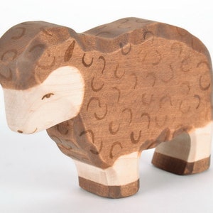 Wooden Lamb - Farm Animals Wood - Ecological Toy - Learning Toy - Suitable For Child - Dadakacraft - Wooden Lamb Figurine - Wood Figurine