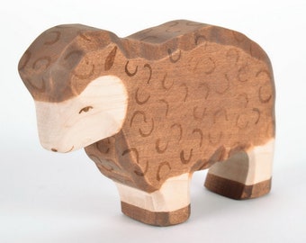 Wooden Lamb - Farm Animals Wood - Ecological Toy - Learning Toy - Suitable For Child - Nature - Wooden Lamb Figurine - Wood Figurine