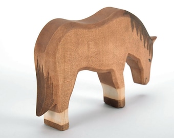Holzpferd - Pferdespielzeug - Holzpferd - Pferdefigur - Holzfigur - Holzfigur - Holzfigur Pferd - Pferd Statue - Waldorf Tiere Holz