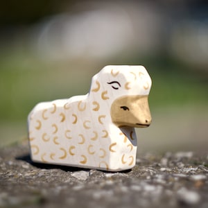 Sheep Figurine - Wooden Sheep - Wooden Lamb - Learning Toy - Ecological Toy - Wooden Sheep Figurine - Farm Animals Wood - Dadakacraft