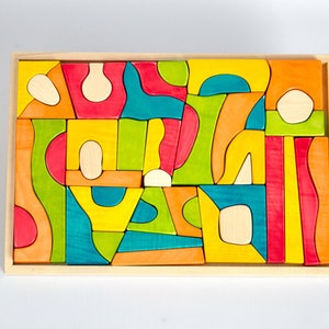 Wooden building blocks - Wooden Play Set - Wooden Toys - Wooden Kids Toys - Eco Wood - Educational Toys - Montessori and Waldorf inspired