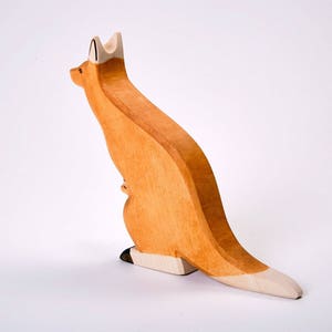 Kangaroo Toy Kangaroo wooden toy Handmade Toys Wood Animal Toy Australian animal wooden animal natural wooden toy Gift Of Wood image 3