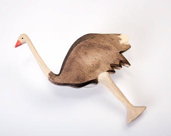 Emu Wooden Toy - Ostrich Toy - Ostrich Wood - Wooden Toys - Emu Wooden - Handmade Wood Toy - Waldorf Inspired - Wooden Birds - Waldorf Toy
