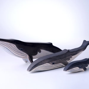 Whales Toy SET - Whale - Collectible Animals - Wooden Sea Creatures Figurine - Waldorf toys - Wooden Figurines of Marine Life - Dadakacraft