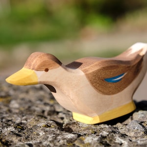 Wood Figurine Duck - Toy Wood Duck - Wood Toy - Wooden Animals - Bird Toy - Wooden Bird Toy - Woodland Animal Toy - Eco Toy - DadakaCraft