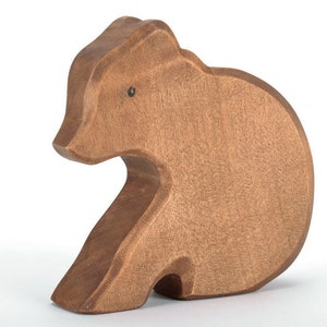 Urso de madeira - Urso de madeira - Estatueta de urso - Animal de madeira - Estatuetas de madeira - Brinquedo infantil de madeira - DadakaCraft - Brinquedo de urso