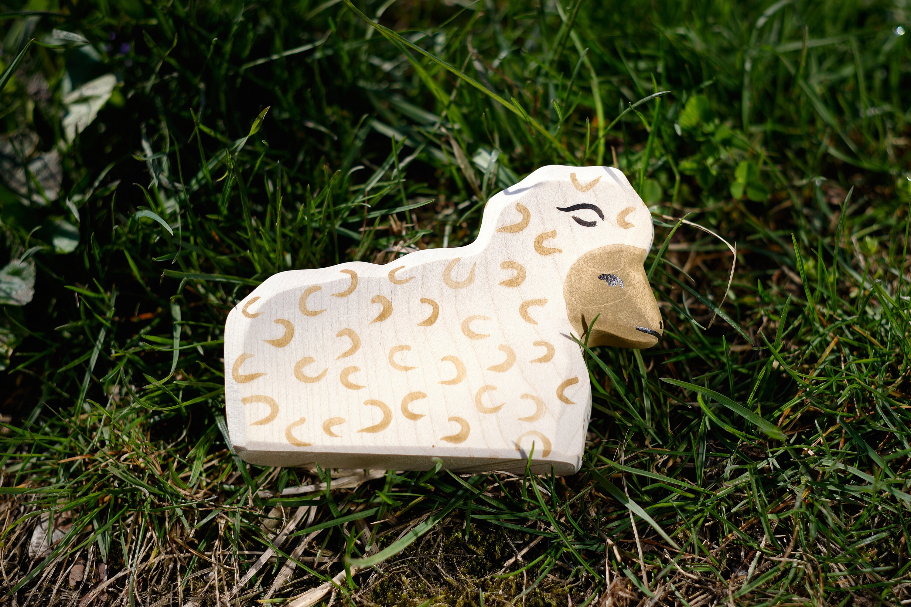 Sheep Figurine Wooden Sheep Wooden Lamb Learning Toy Etsy