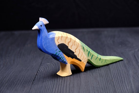 Peacock Toy Wooden Peacock Waldorf Peacock Bird Wooden Bird