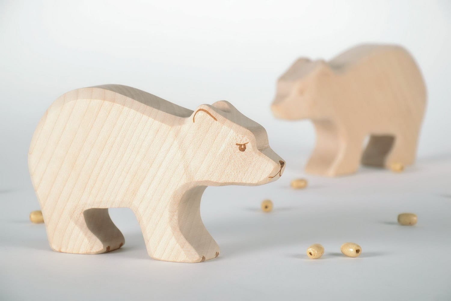 木製クマ - 木製像 - おもちゃ - ベビーゲーム - クマのおもちゃ