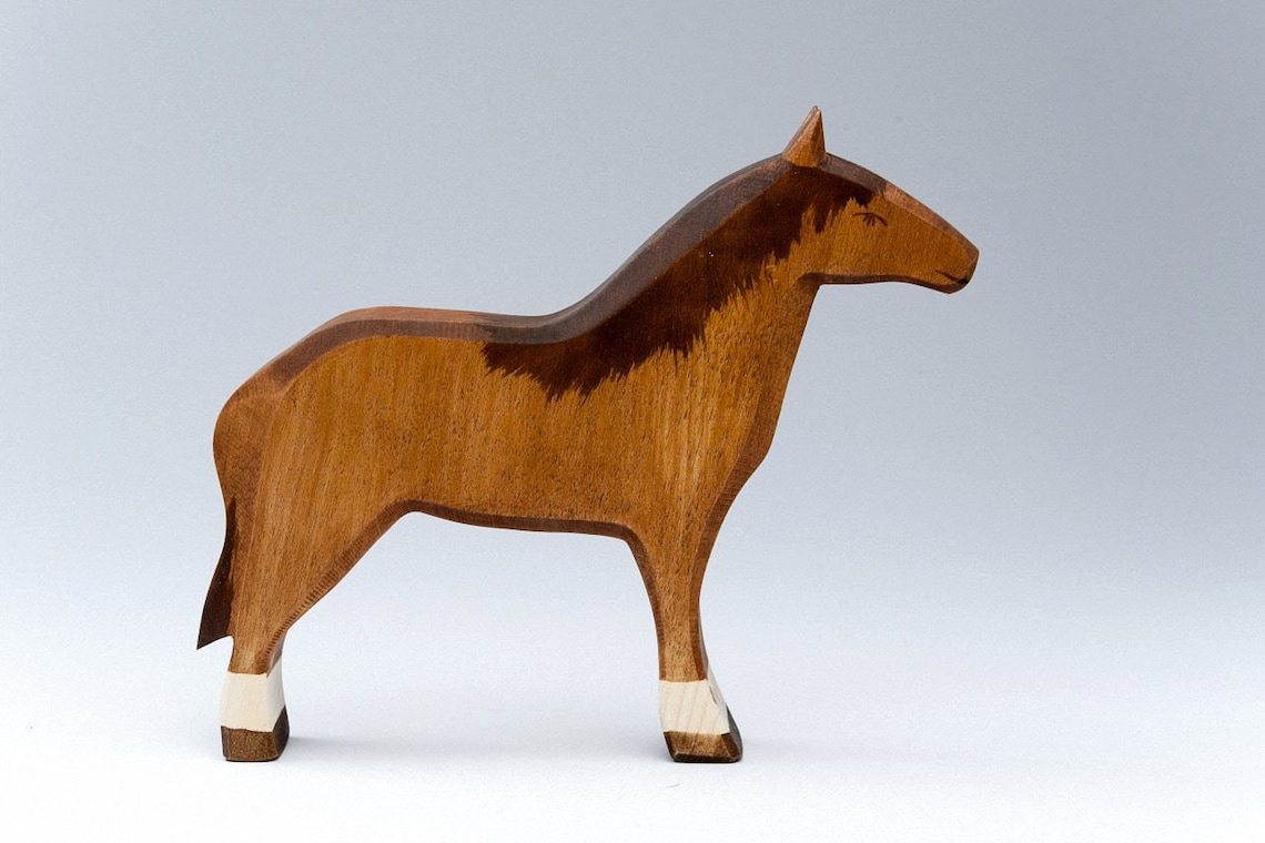 Wooden Horse Toy Animal Toy Toddler Gift Baby Gifts Etsy