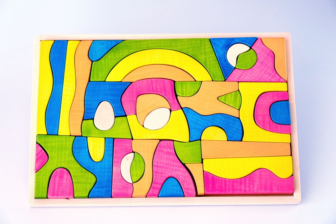 Wooden Building Blocks - Wooden Play Set - Wooden Toys - Wooden Kids ...