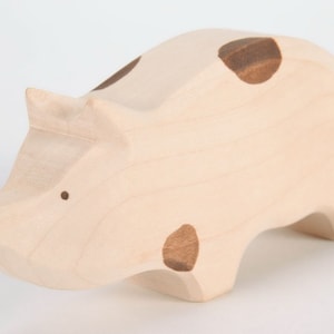Wooden Pig - Waldorf Toy - Carved Animals - Animal Toys - Wooden Animals - Wood Crafts - Eco Products - Animal Figurines - Dadakacraft