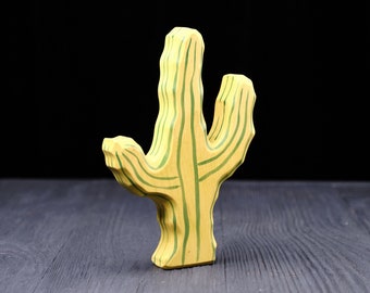 Cactus Toy - Cactus Wooden Toy - Pretend Play Playscape - Cactus - India - Waldorf and Montessori Inspired Kids Play - Wooden Cactus