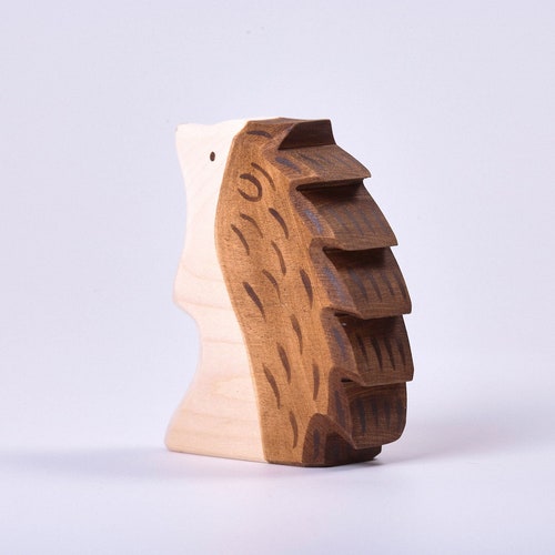 Hedgehog Wooden Toy Wooden Hedgehogs Woodland Gift Etsy