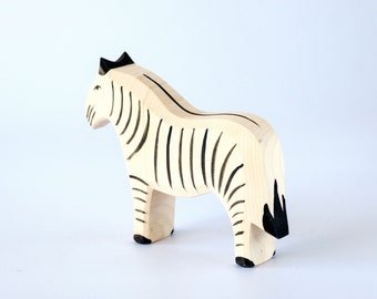 Wooden Zebra Toy - Waldorf Toys - Wooden Animals - Zoo Animals - Zoo Toys - Africa Toys - Jungle Toys - Wooden Toys - Waldorf Animal