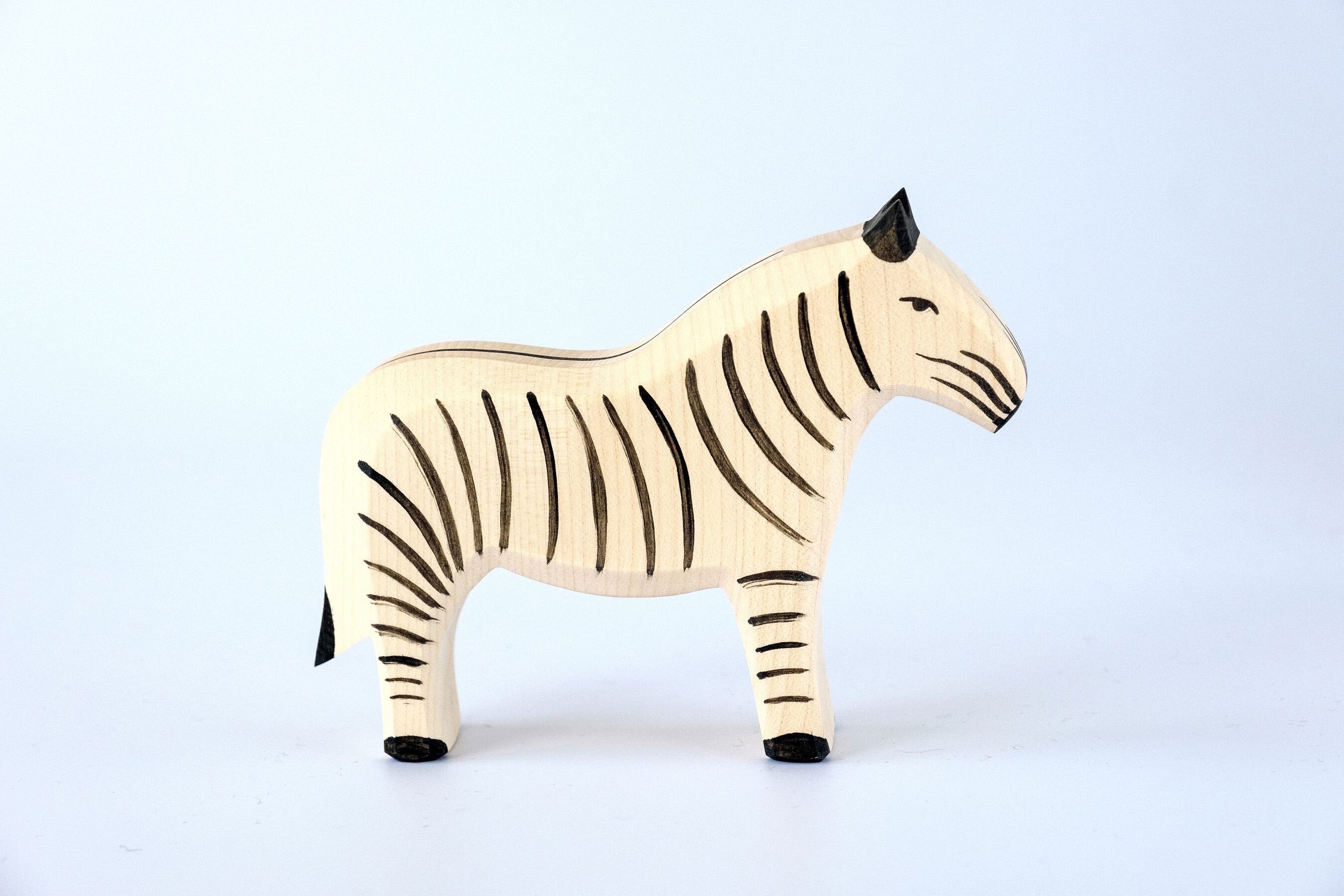 Wooden Zebra Toy Waldorf Toys Wooden Animals Zoo Animals Etsy