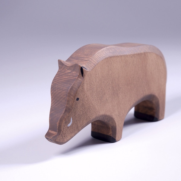 Wild Boar - Wooden Animals - Waldorf Toys - Wild Boar Toy - Wooden Wild Boar - Wood Animal - Wooden Boar Figurine - Wooden Forest Animals