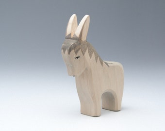 Donkey Toy - Wood Animal - Wooden Farm Animals - Wood Statue - Burro Wood - Wooden Animal Toy - Wooden Figures - Animal Toys - Carved Donkey