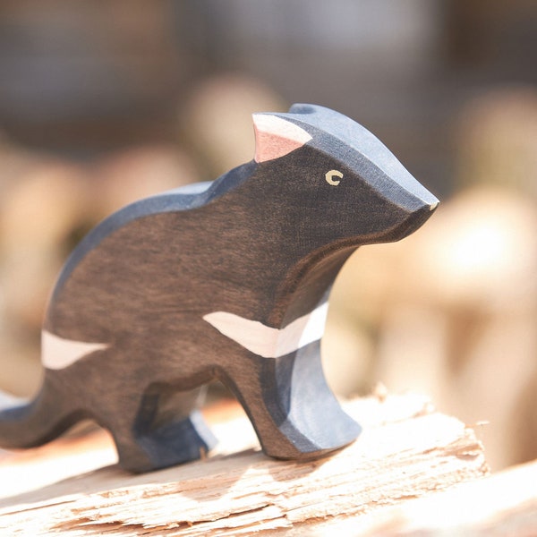 Tasmanian Devil - Tasmanian Devil Toy - Handmade Wood - Australian Animal - Eco Friendly - Wooden Animal Toys - Kids Toys - Wooden Figurines