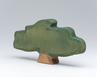 Waldorf Tree Toy - Wooden Tree - montessori toys - DadakaCraft - Tree Toy - Wood Green Tree - Summer Landscape - Waldorf Toy - Forest Wood