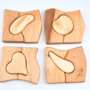 Wood Play Set - Walfdorf Cubes - Wooden Meccano - Eco-Puzzle - Wood Toys - Animal puzzle - Puzzle Toy - Kids gifts - Wooden Vegetabls