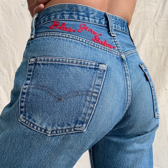 Vintage 70s Levis 501 Reworked/Chain Stich “Blue J