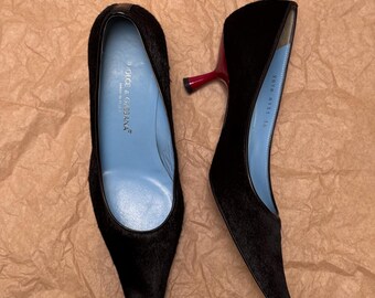 90s Dolce and Gabbana Pony Hair Pumps