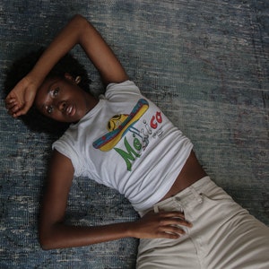 Vintage Mexico-T-shirt uit de jaren 70, maat Medium