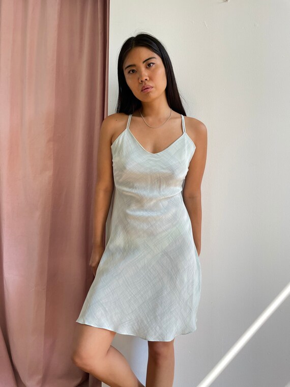 Vintage 90s Halston Silk Slip Dress 