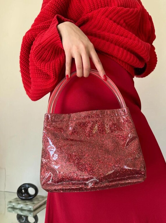 MIU MIU 90s sequins enamel hand bag