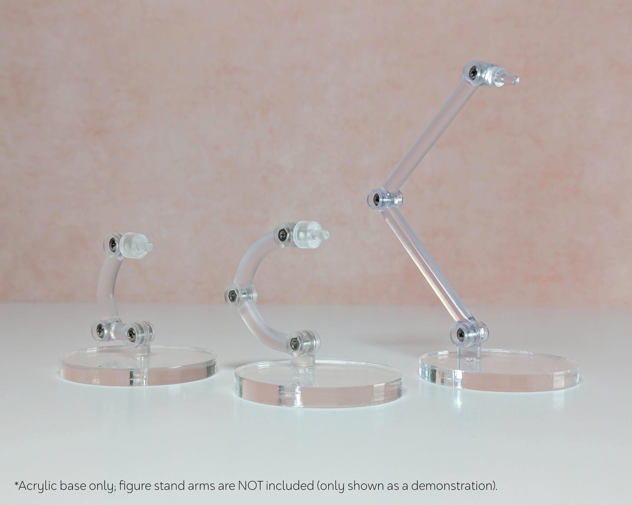 Clear Acrylic Figure Base Replacement, Sleek Minimalist Laser-cut Stand ...