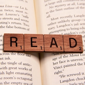 Imán con palabras "Leer", decoración literaria, regalo de cumpleaños para lectores