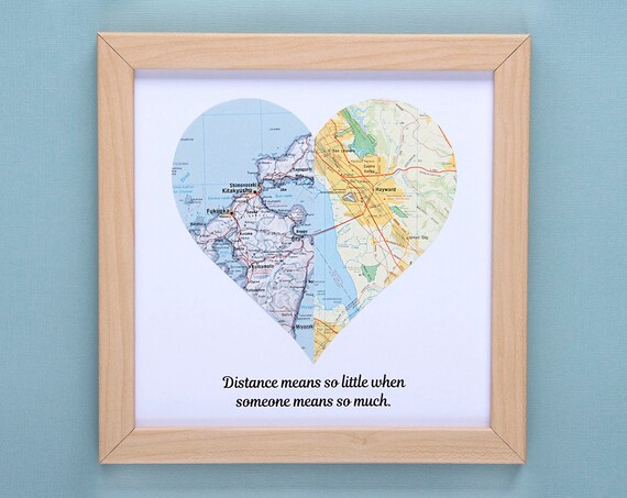 long distance map gift