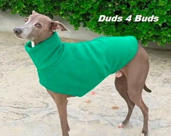 Italian Greyhound Clothing - Green Dog Vest - Coat for Italian Greyhound - Italy Dog - Pet Clothing - Small Dog Clothes - Dog Jacket