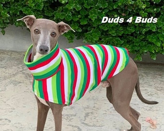 Italian Greyhound Clothing - Italy Dog - Tee for Dog - Iggy Clothing - Stripes - Italian Greyhound Size