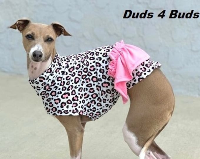 Italian Greyhound Clothing - Dress for Dog - Pink Cheetah - Barbiecore - Pink for Dog - Dog Clothes  - Italian Greyhound Sizes