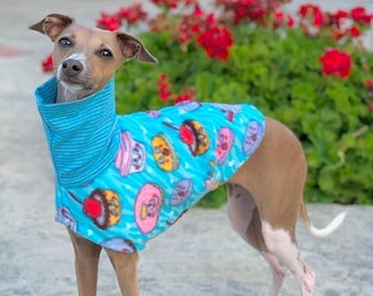 Italian Greyhound Clothing - Dog Halloween - Italian Greyhound Coat - Happy Desserts - Small Dog Clothes