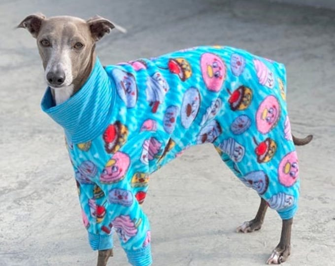 Italian Greyhound Clothing - Pajama For Dogs - Onesie for Dog - Happy Desserts