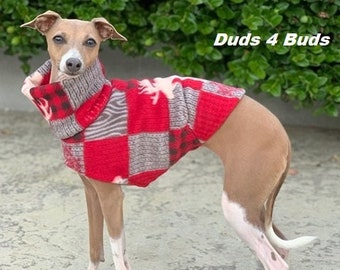 Italian Greyhound Clothing - Christmas Dog Sweater - Aspen Patch - Italian Greyhound - Italy Dog - Pet Clothing - Small Dog Clothes