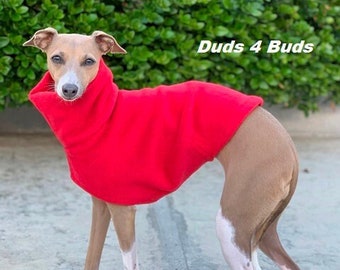 Italian Greyhound Clothing - Red Dog Vest - Coat for Italian Greyhound - Italy Dog - Pet Clothing - Small Dog Clothes - Dog Jacket