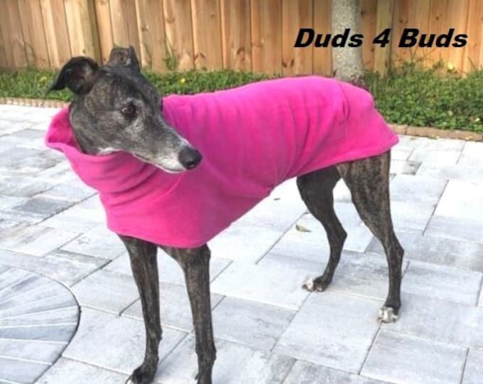 Greyhound Coat - Greyhound Clothing - Hot Pink for Dog - Dog Jacket  -  Greyhound Sizes