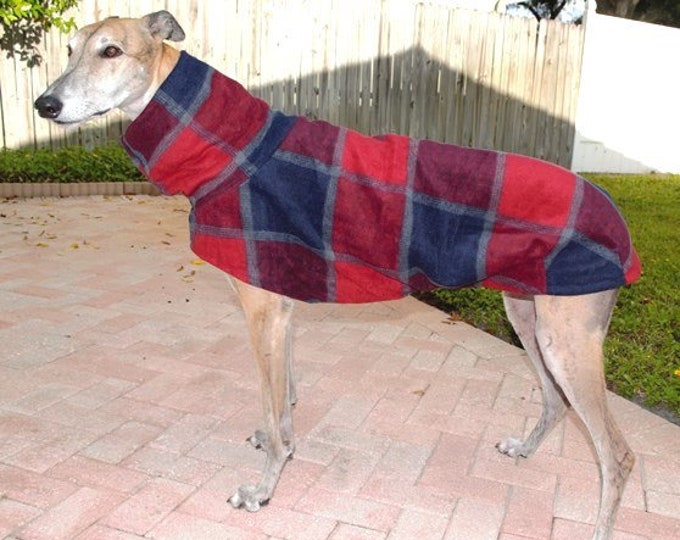 Greyhound Coat Fleece Dog Jacket Greyhound Clothing Navy Etsy