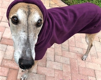 Greyhound Coat - Passion Plum Cocoon Coat - Winter Coat For Greyhound - Greyhound Sizes