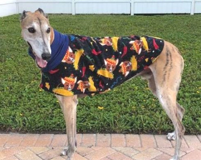 Greyhound Vest - Greyhound Clothing - Greyhound Jacket - Taco Dog - Pet Clothing - Fleece Coat For Greyhound - Day Coat - Greyhound Sizes