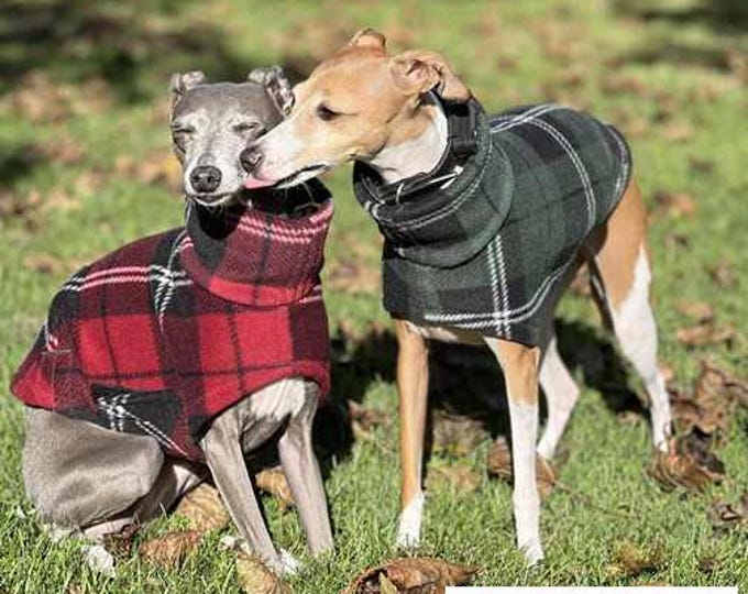 Italian Greyhound Clothing - Plaid Dog Sweater - Pet Apparel - Coat for Italian Greyhound - Italy Dog - Pet Clothing - Small Dog Clothes