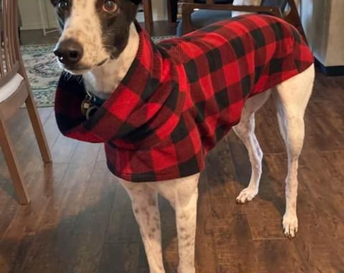Greyhound Coat - Plaid Coat For Greyhound - Lumberjack Plaid Jacket -  Greyhound Sizes
