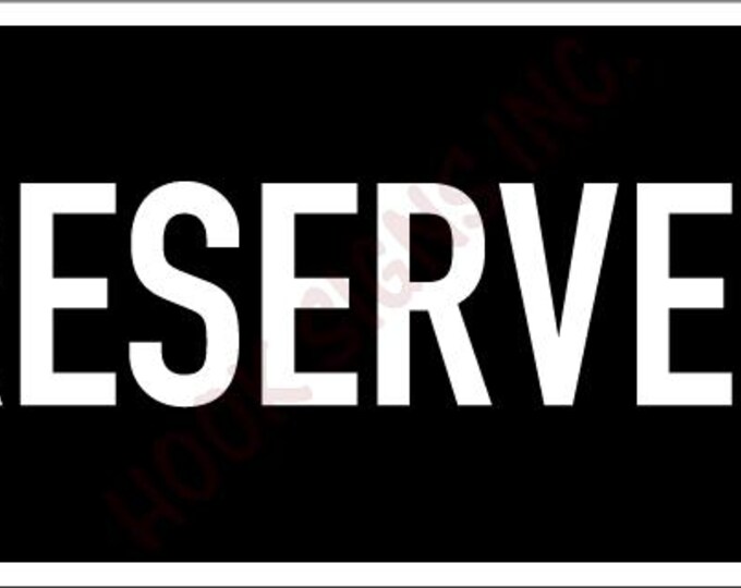 Reserved for Ruth