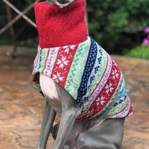 Italian Greyhound Sweater Ugly Christmas Sweater for Dog Pet Accessories Dog Sweater Small Dog Clothes Pet Christmas image 3