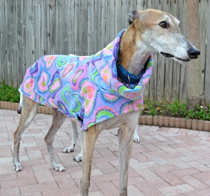 Greyhound Coat Fleece Dog Jacket Greyhound Clothing Etsy