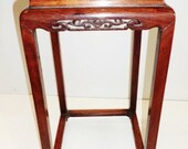 Chinese Ming Dy. antique 1600s Huanghuali rosewood pot stand table open works